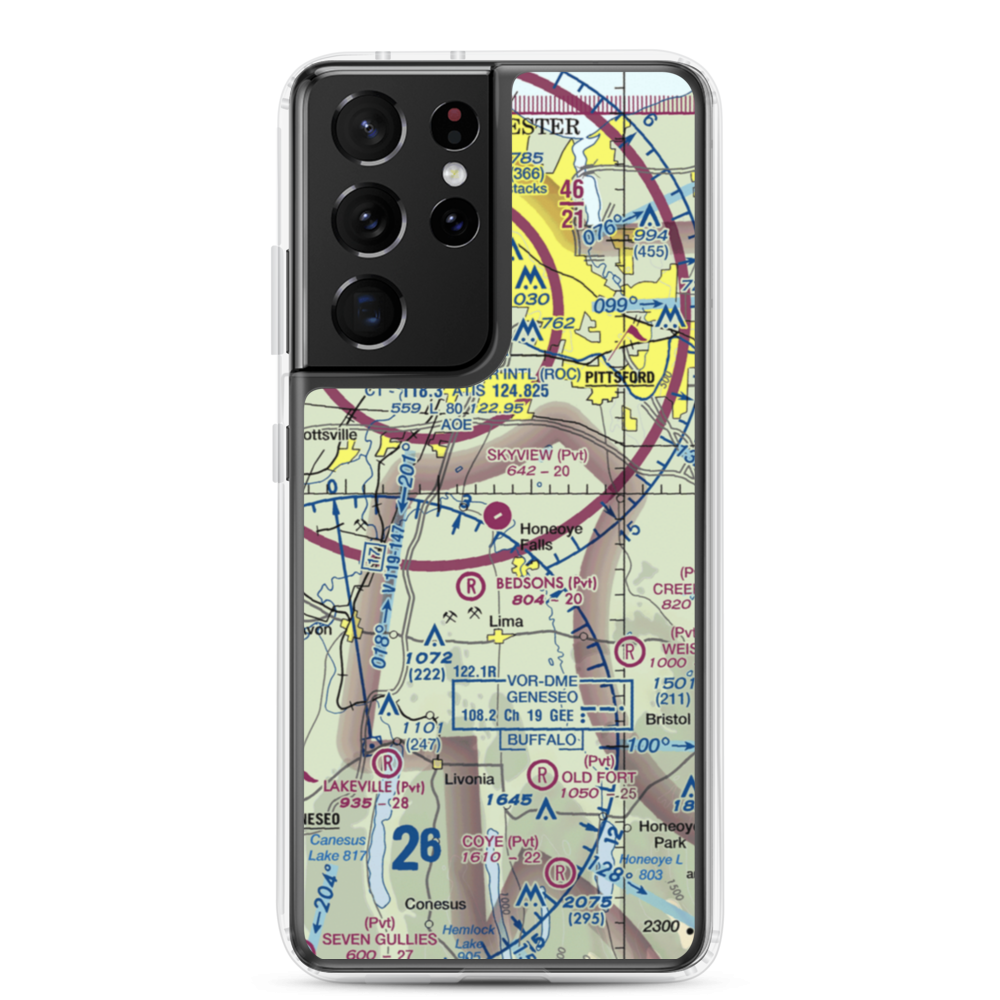 Skyview Airport (84NY) VFR Sectional Samsung Case Samsung Galaxy S21 Ultra model shown
