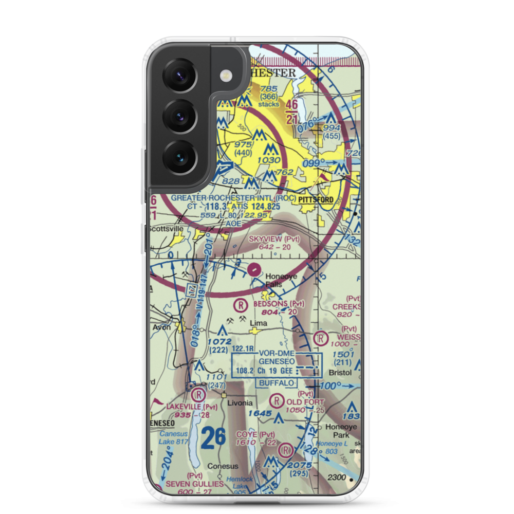 Skyview Airport (84NY) VFR Sectional Samsung Case Samsung Galaxy S22 Plus model shown