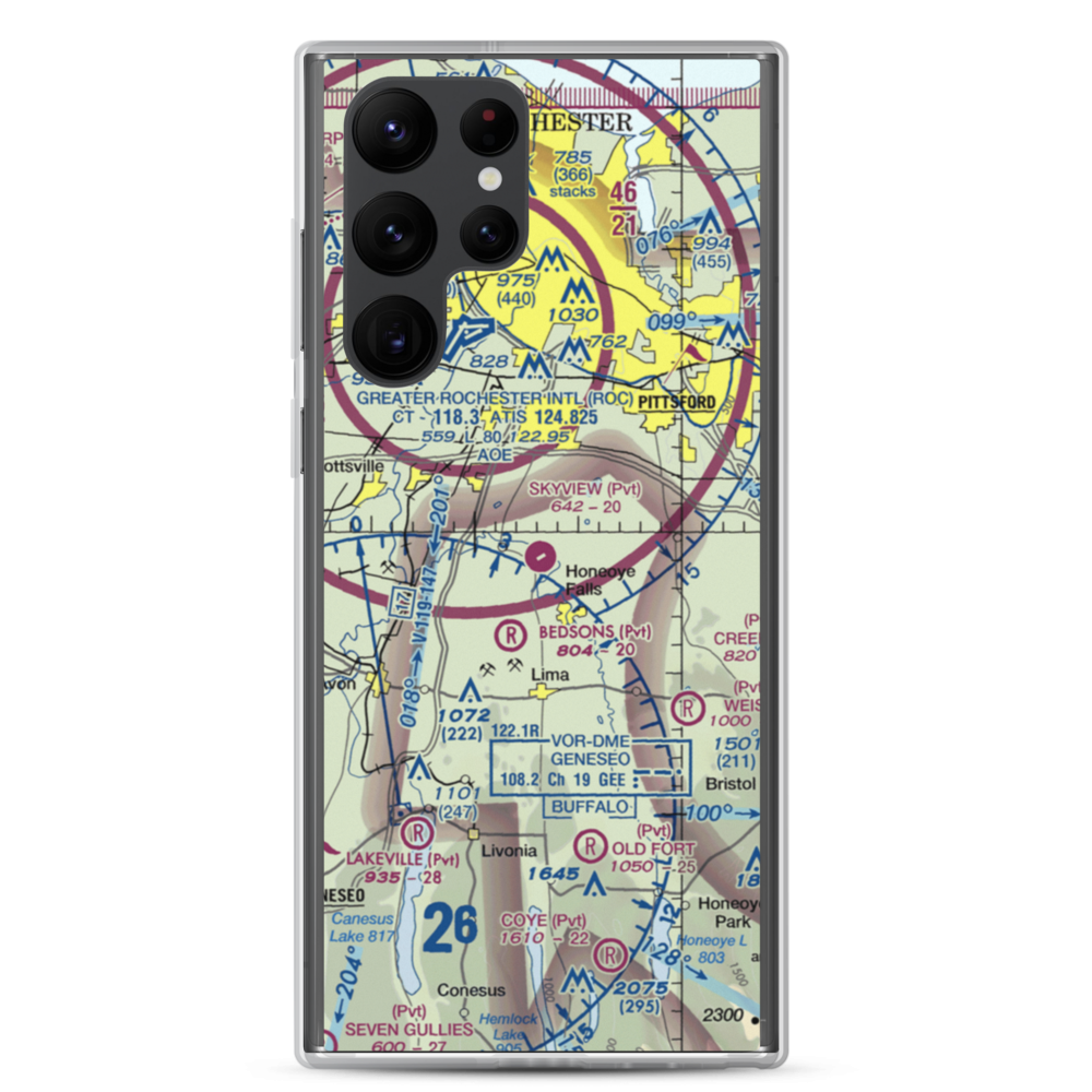 Skyview Airport (84NY) VFR Sectional Samsung Case Samsung Galaxy S22 Ultra model shown