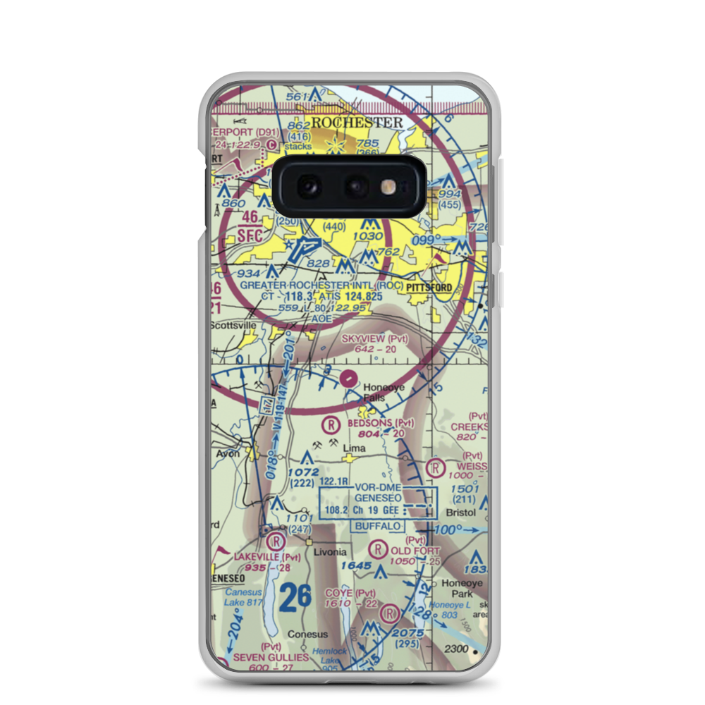 Skyview Airport (84NY) VFR Sectional Samsung Case Samsung Galaxy S10e model shown