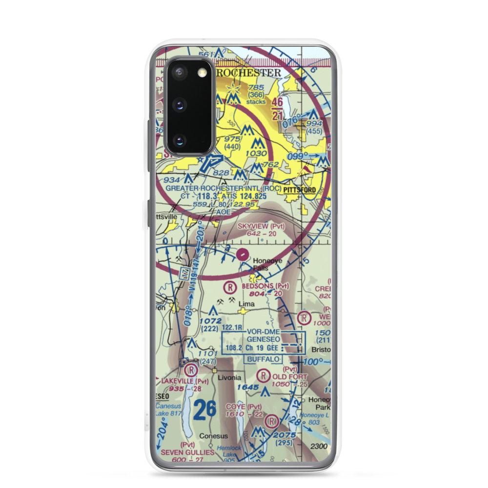 Skyview Airport (84NY) VFR Sectional Samsung Case Samsung Galaxy S20 model shown