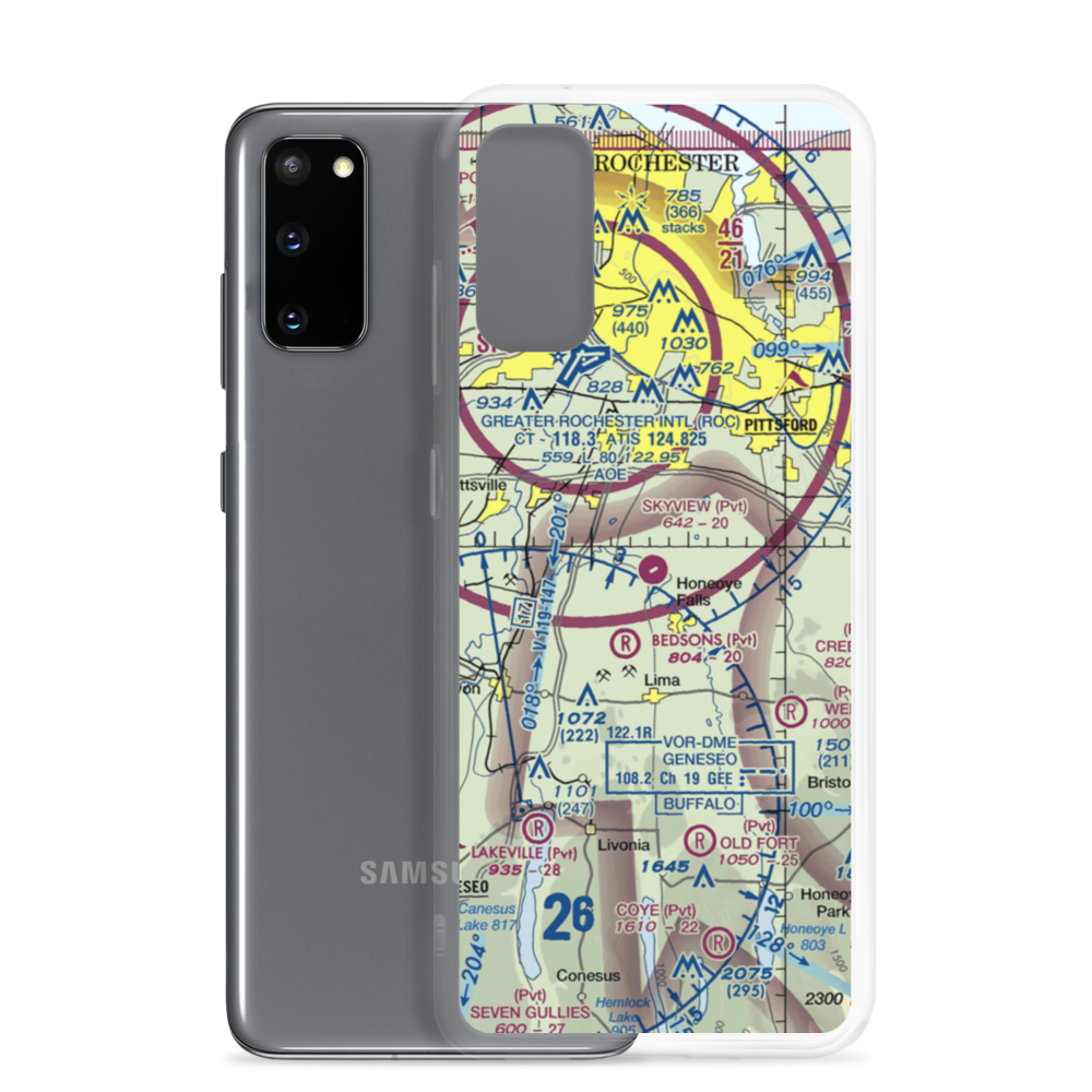 Skyview Airport (84NY) VFR Sectional Samsung Case Samsung Galaxy S20 model shown