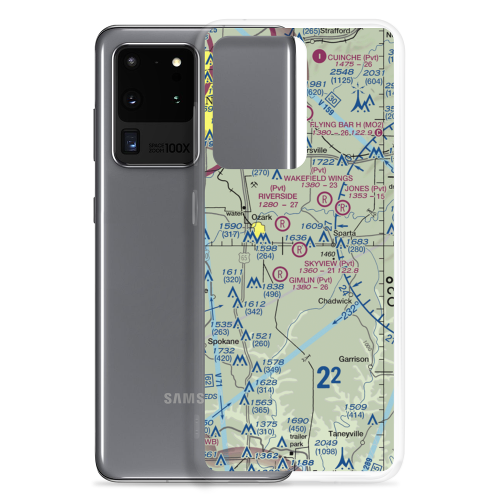 Skyview Airport (MU70) VFR Sectional Samsung Case Samsung Galaxy S20 Ultra model shown