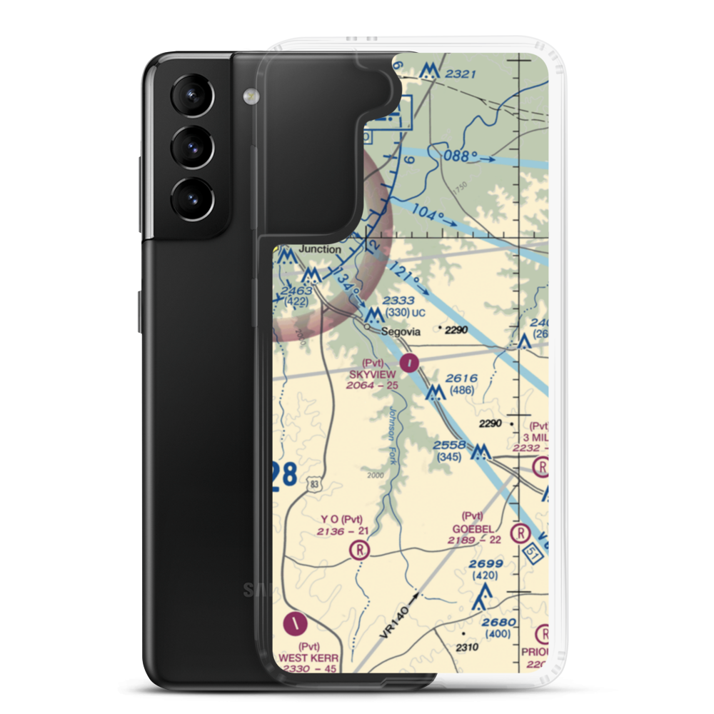 Skyview Ranch Airport (7TA6) VFR Sectional Samsung Case Samsung Galaxy S21 Plus model shown