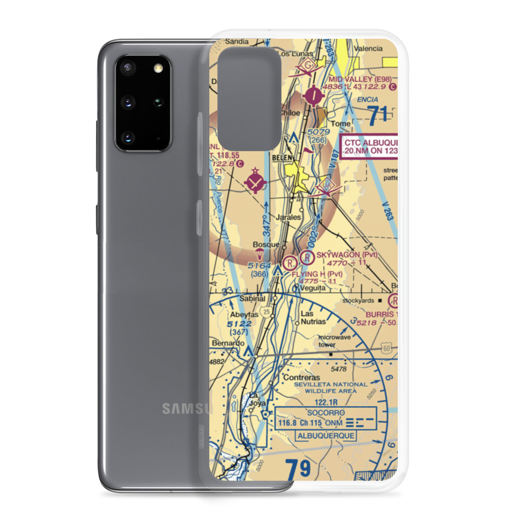 Skywagon Farm Airport (NM88) VFR Sectional Samsung Case Samsung Galaxy S20 Plus model shown