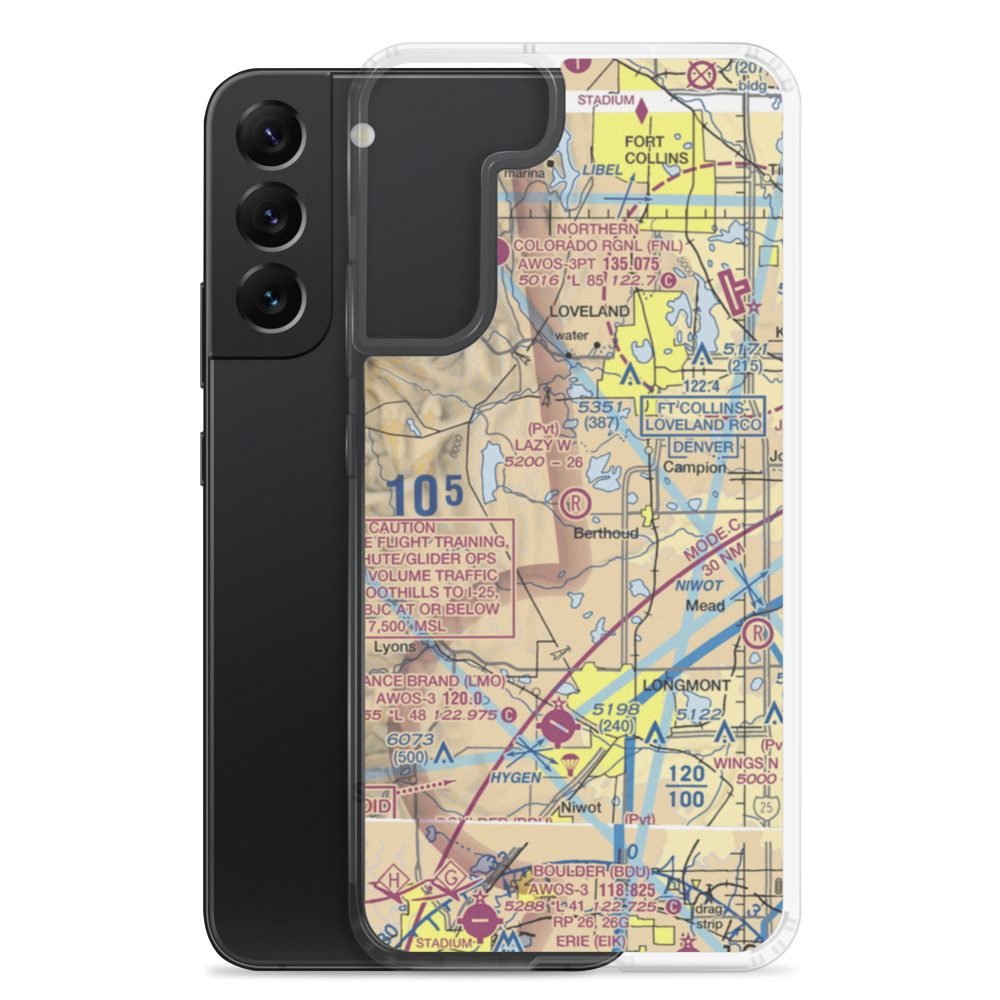 Skywagon Ranch Airport (6CO6) VFR Sectional Samsung Case Samsung Galaxy S22 Plus model shown