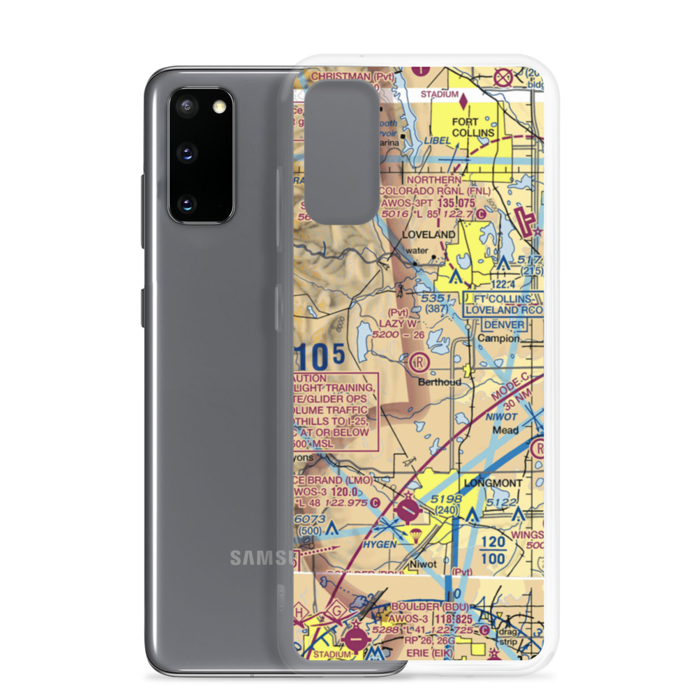 Skywagon Ranch Airport (6CO6) VFR Sectional Samsung Case Samsung Galaxy S20 model shown