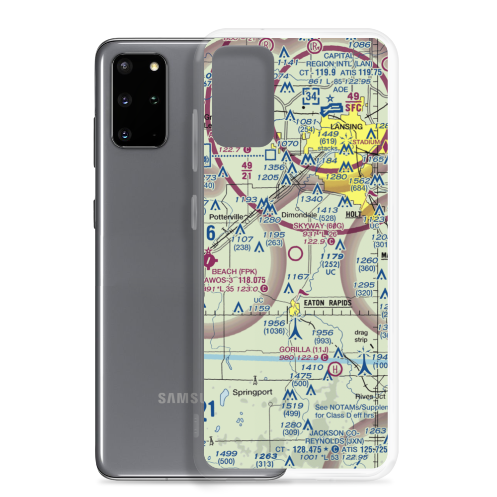 Skyway Estates Airport (60G) VFR Sectional Samsung Case Samsung Galaxy S20 Plus model shown