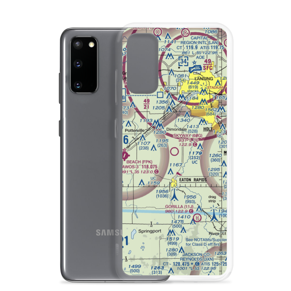 Skyway Estates Airport (60G) VFR Sectional Samsung Case Samsung Galaxy S20 model shown