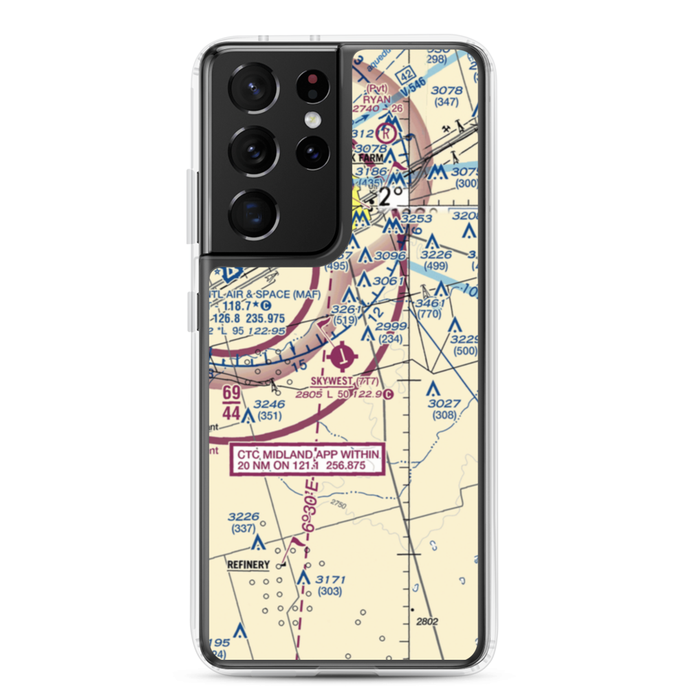 Skywest Inc Airport (7T7) VFR Sectional Samsung Case Samsung Galaxy S21 Ultra model shown
