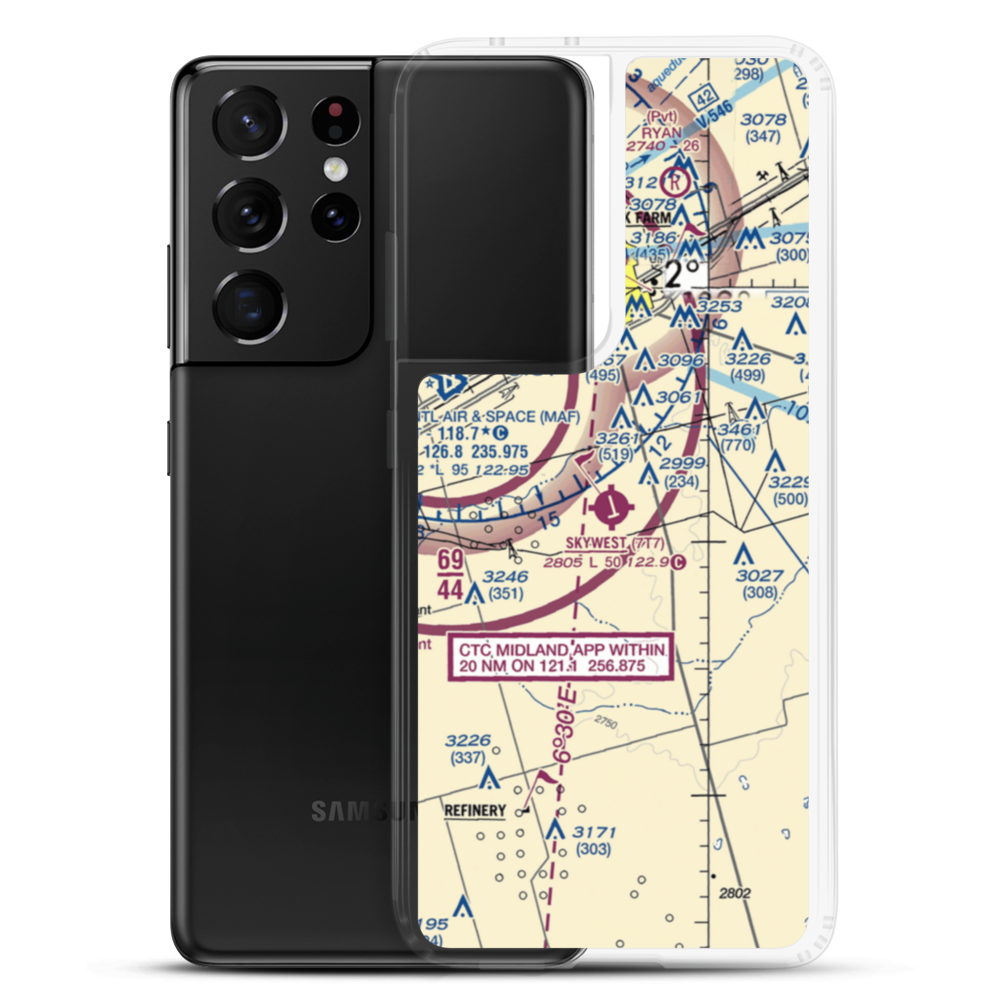 Skywest Inc Airport (7T7) VFR Sectional Samsung Case Samsung Galaxy S21 Ultra model shown