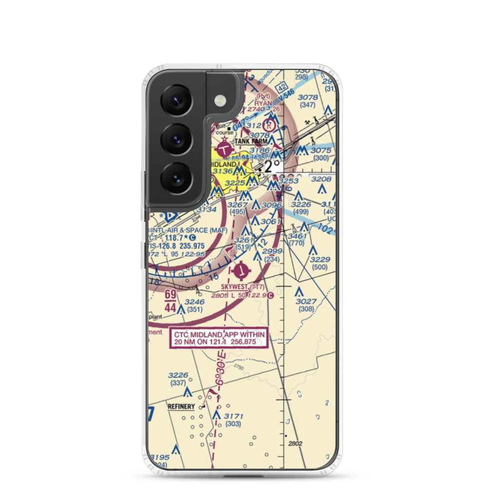 Skywest Inc Airport (7T7) VFR Sectional Samsung Case Samsung Galaxy S22 model shown