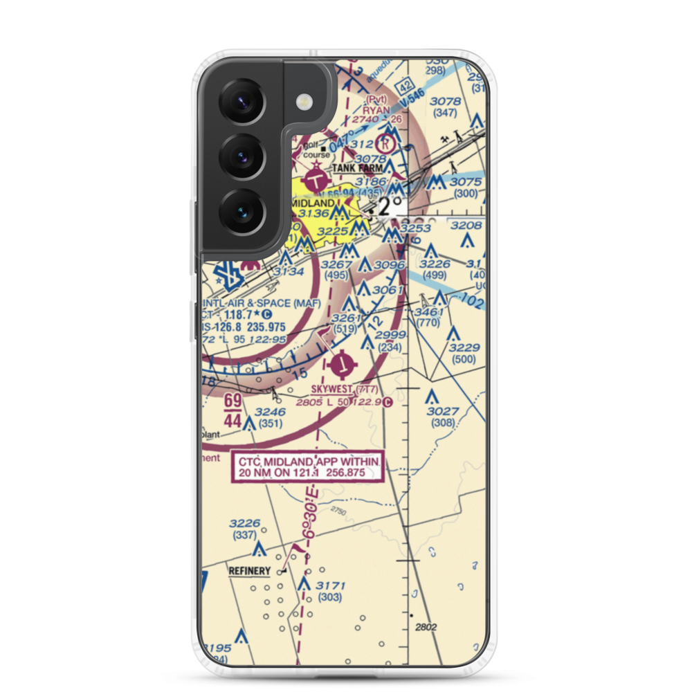 Skywest Inc Airport (7T7) VFR Sectional Samsung Case Samsung Galaxy S22 Plus model shown
