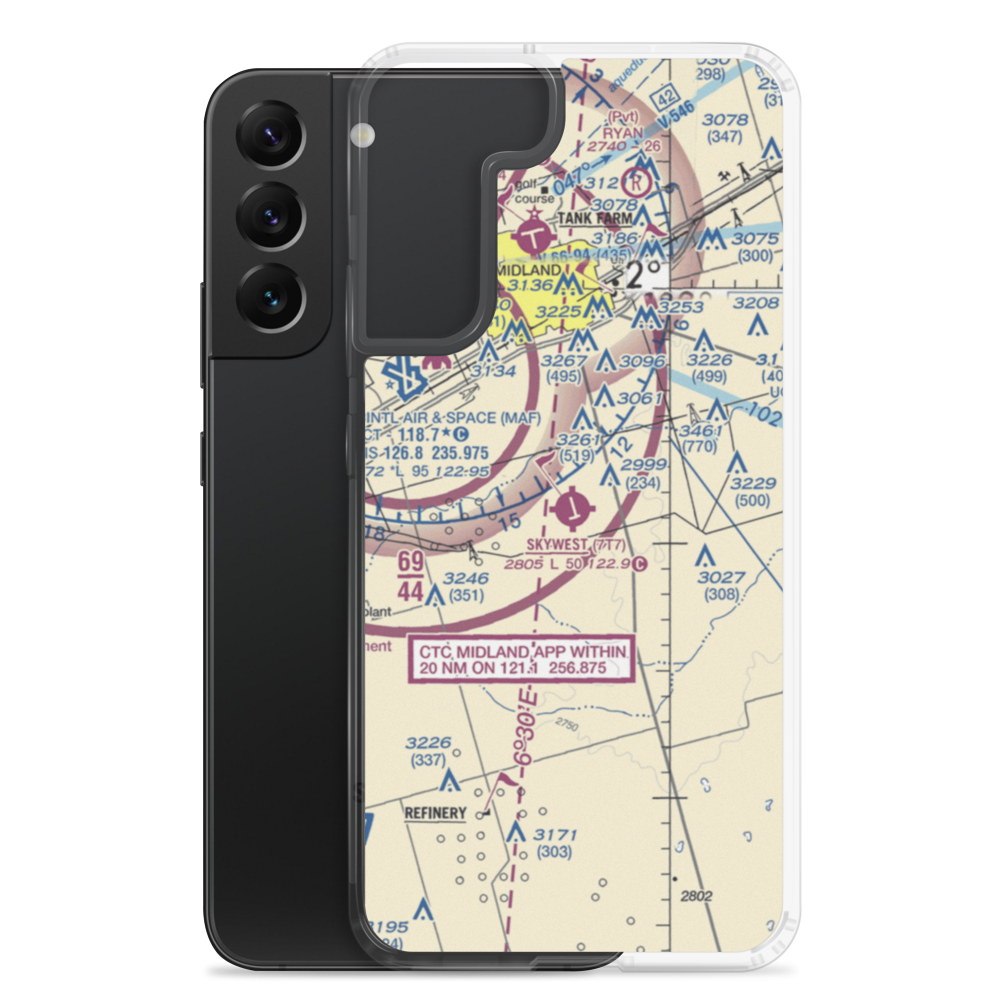 Skywest Inc Airport (7T7) VFR Sectional Samsung Case Samsung Galaxy S22 Plus model shown
