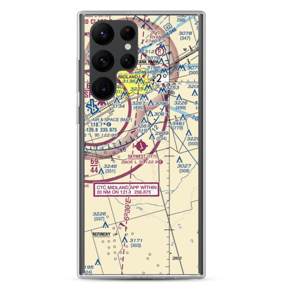 Skywest Inc Airport (7T7) VFR Sectional Samsung Case Samsung Galaxy S22 Ultra model shown