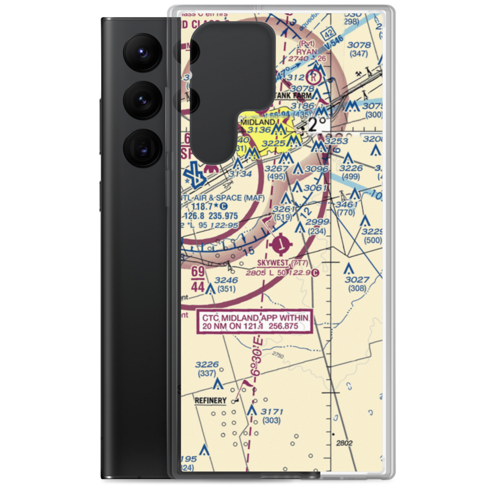 Skywest Inc Airport (7T7) VFR Sectional Samsung Case Samsung Galaxy S22 Ultra model shown
