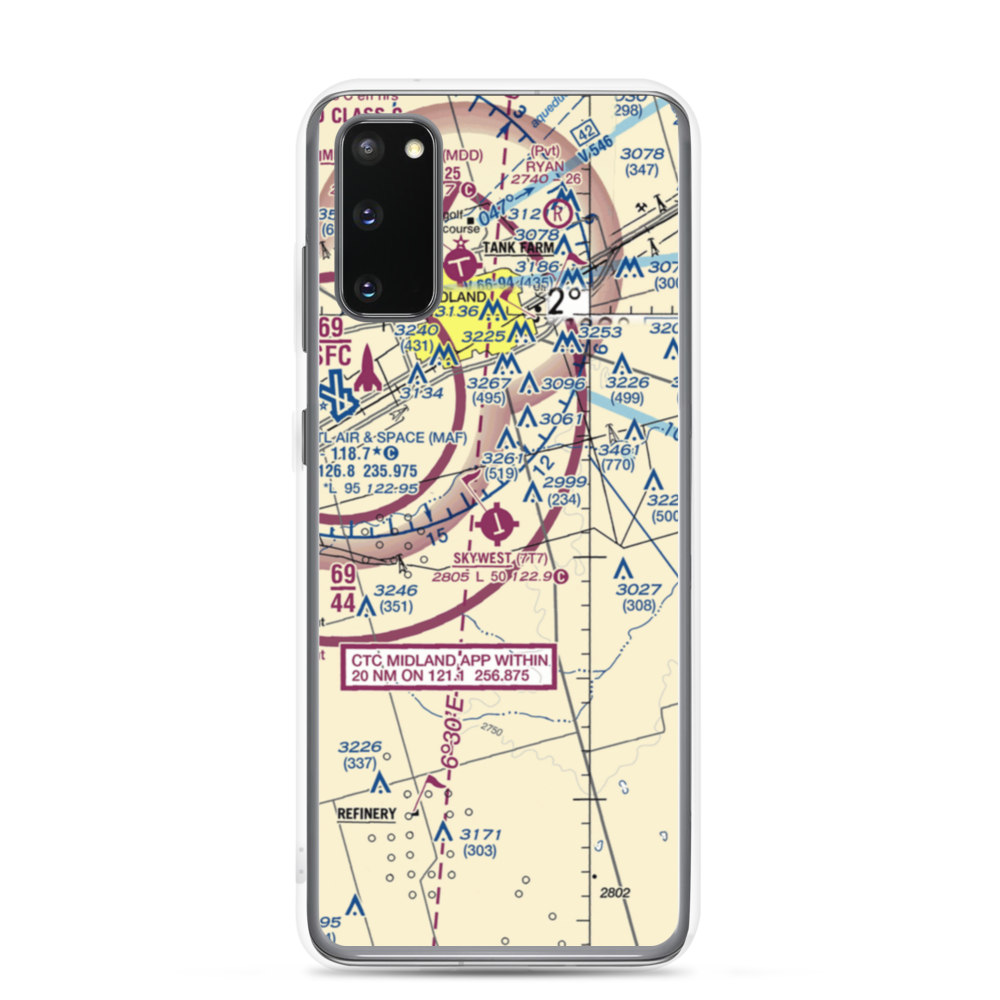 Skywest Inc Airport (7T7) VFR Sectional Samsung Case Samsung Galaxy S20 model shown