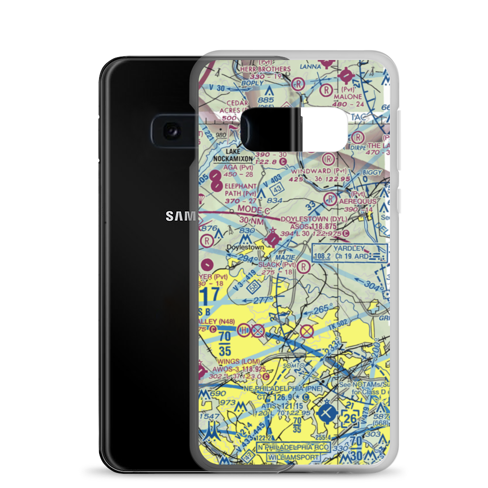 Slack Airport (18PA) VFR Sectional Samsung Case Samsung Galaxy S10e model shown