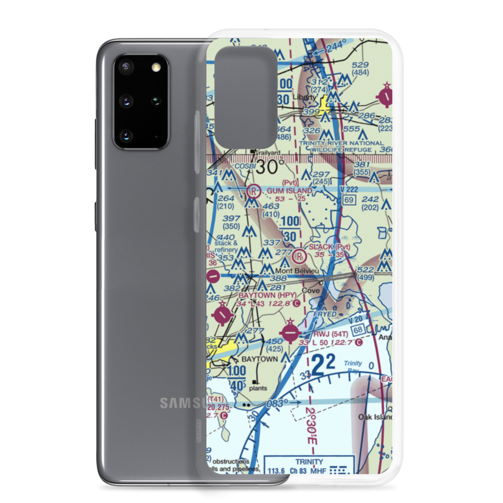 Slack Airport (4TX0) VFR Sectional Samsung Case Samsung Galaxy S20 Plus model shown