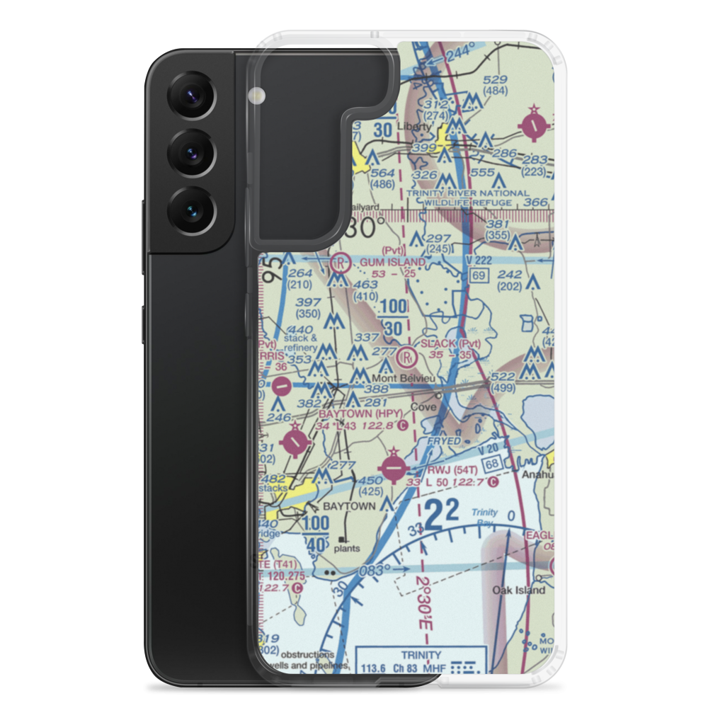 Slack Airport (4TX0) VFR Sectional Samsung Case Samsung Galaxy S22 Plus model shown