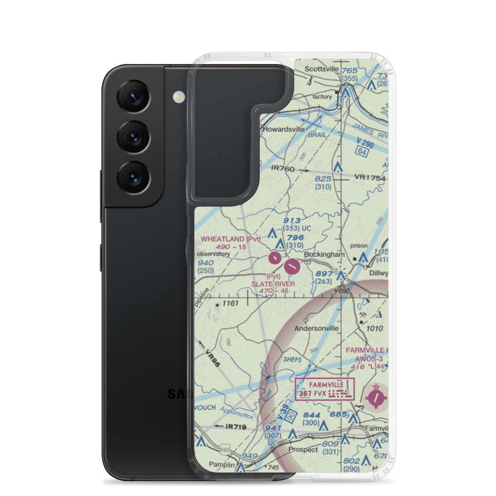 Slate River Ranch Airport (8VA1) VFR Sectional Samsung Case Samsung Galaxy S22 model shown
