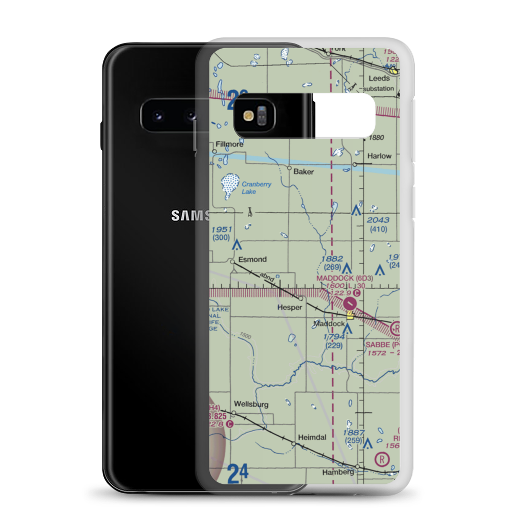 Slater Farm Airport (2NA7) VFR Sectional Samsung Case Samsung Galaxy S10 model shown