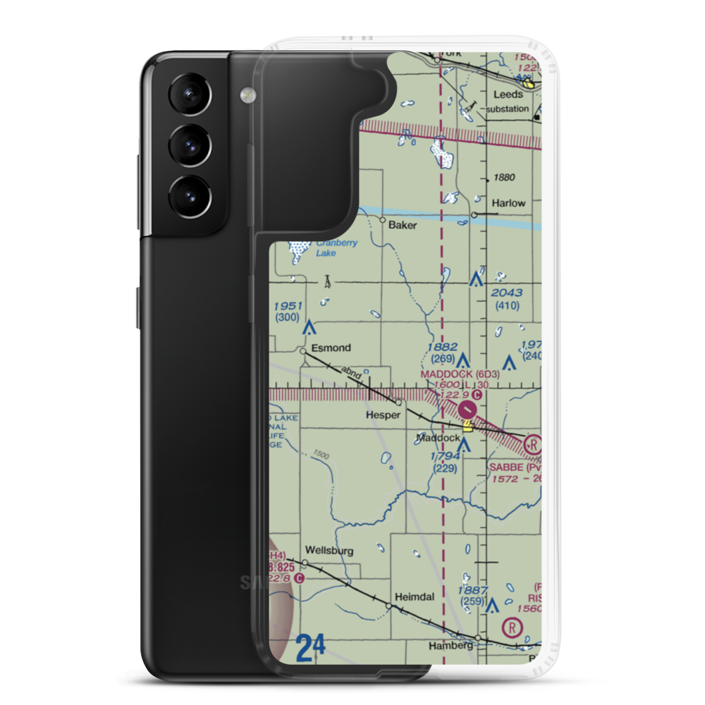 Slater Farm Airport (2NA7) VFR Sectional Samsung Case Samsung Galaxy S21 Plus model shown
