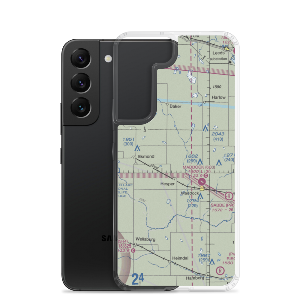 Slater Farm Airport (2NA7) VFR Sectional Samsung Case Samsung Galaxy S22 model shown