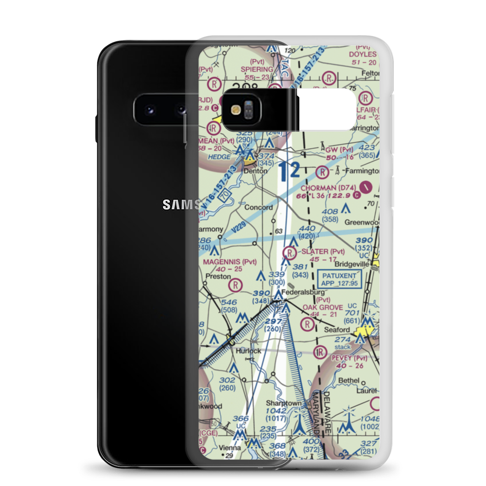 Slater Field (00MD) VFR Sectional Samsung Case Samsung Galaxy S10 model shown