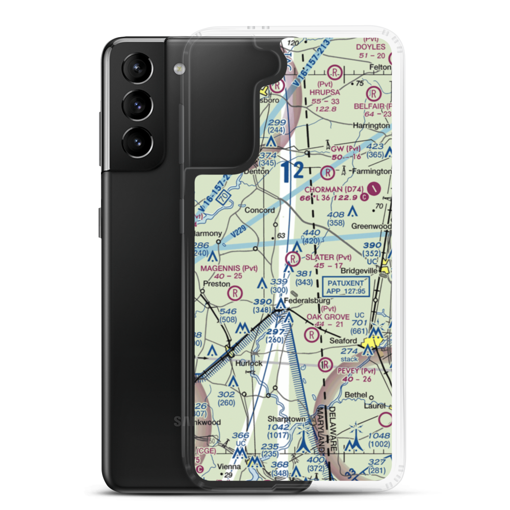 Slater Field (00MD) VFR Sectional Samsung Case Samsung Galaxy S21 Plus model shown