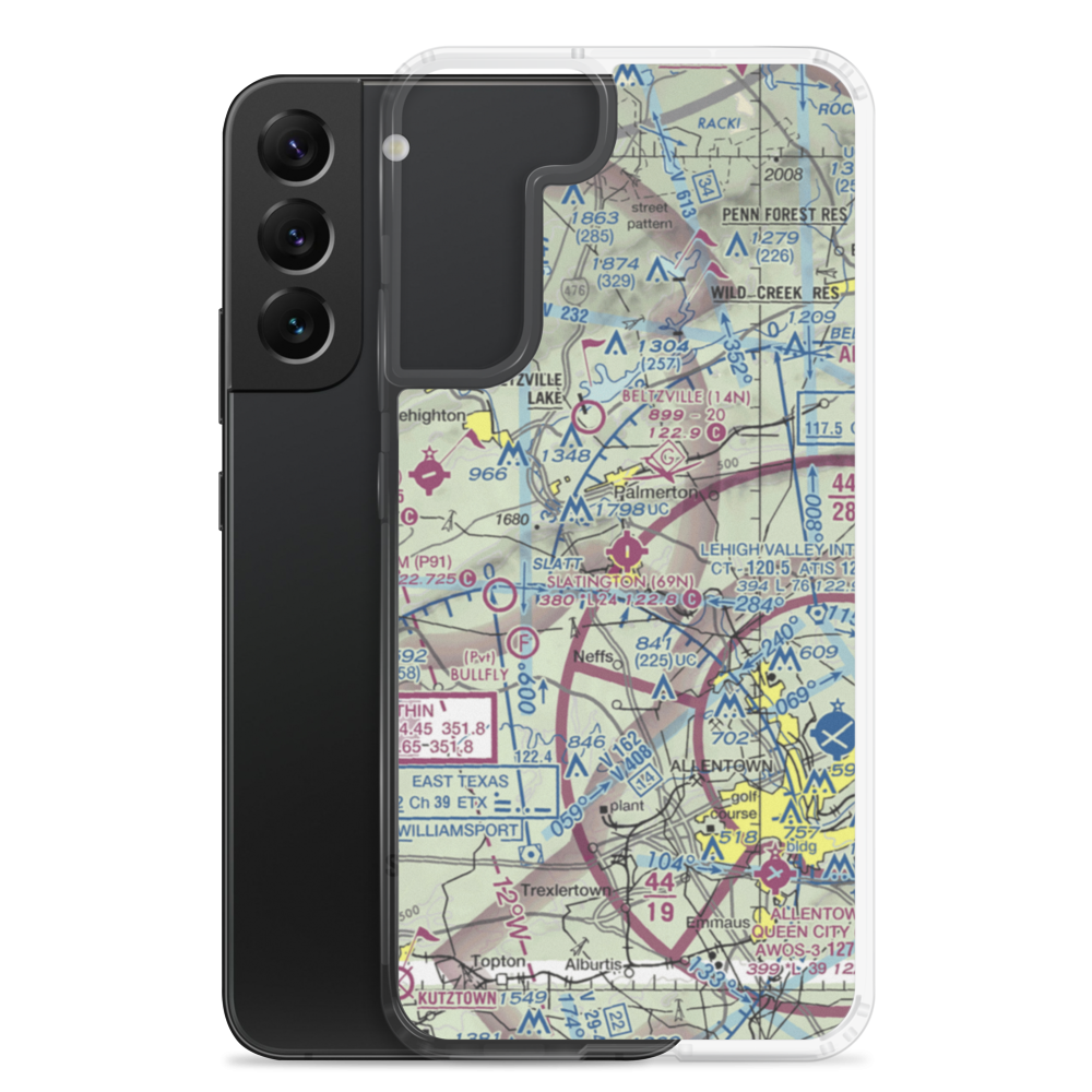 Slatington Airport (69N) VFR Sectional Samsung Case Samsung Galaxy S22 Plus model shown