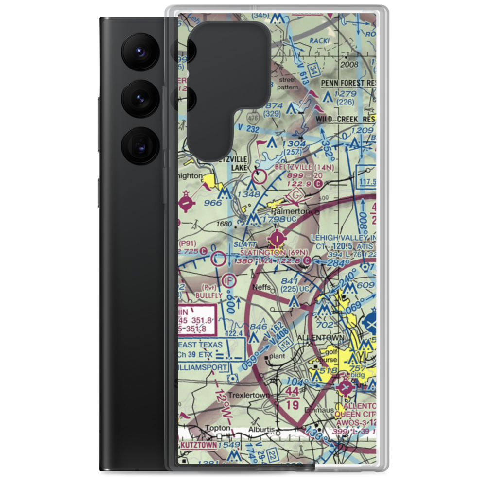 Slatington Airport (69N) VFR Sectional Samsung Case Samsung Galaxy S22 Ultra model shown