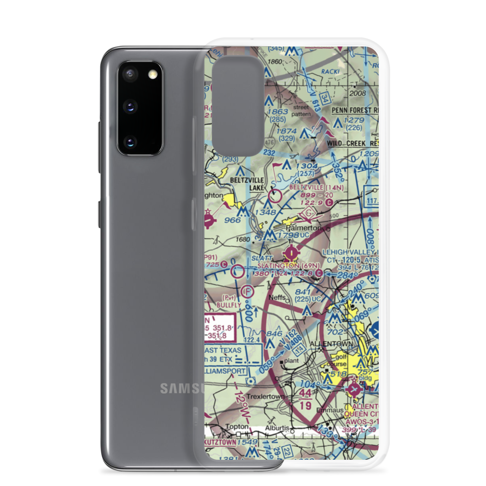 Slatington Airport (69N) VFR Sectional Samsung Case Samsung Galaxy S20 model shown
