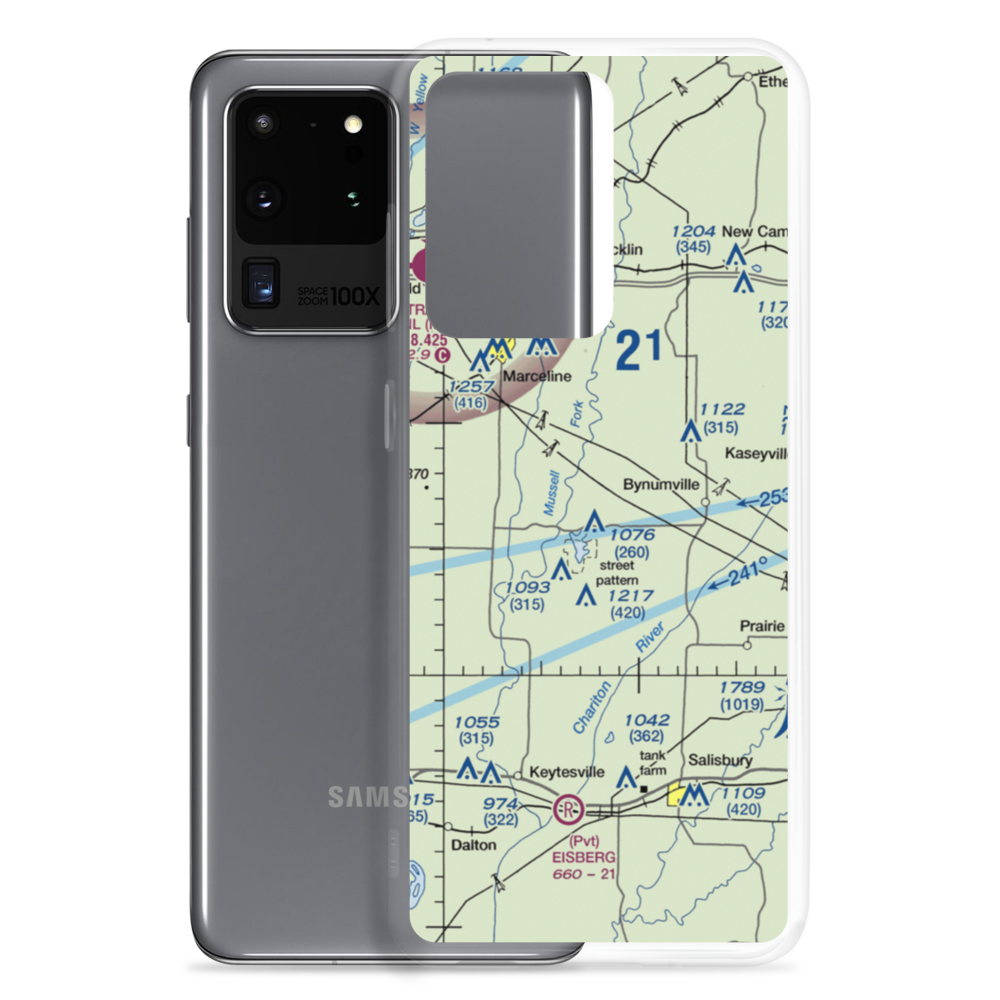 Slaughter Airport (0MU4) VFR Sectional Samsung Case Samsung Galaxy S20 Ultra model shown