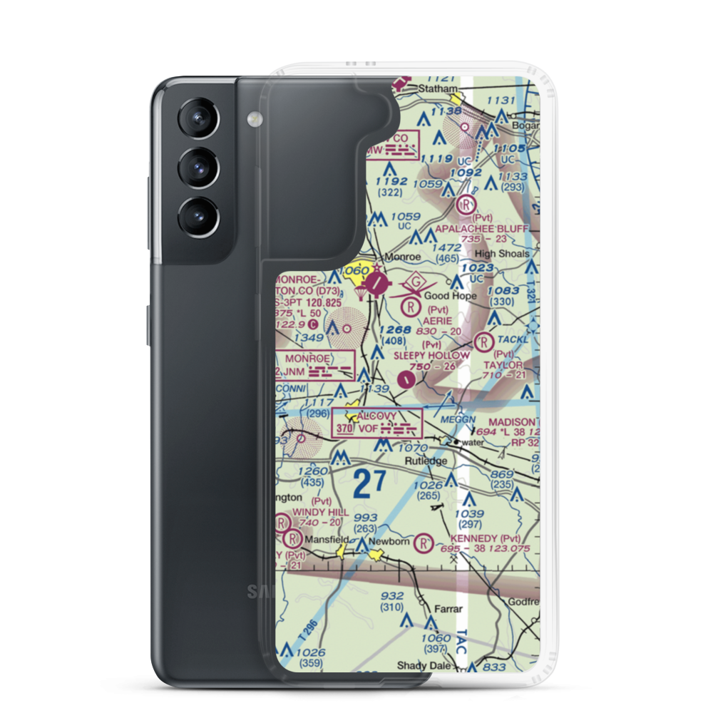 Sleepy Hollow Airport (18GA) VFR Sectional Samsung Case Samsung Galaxy S21 model shown
