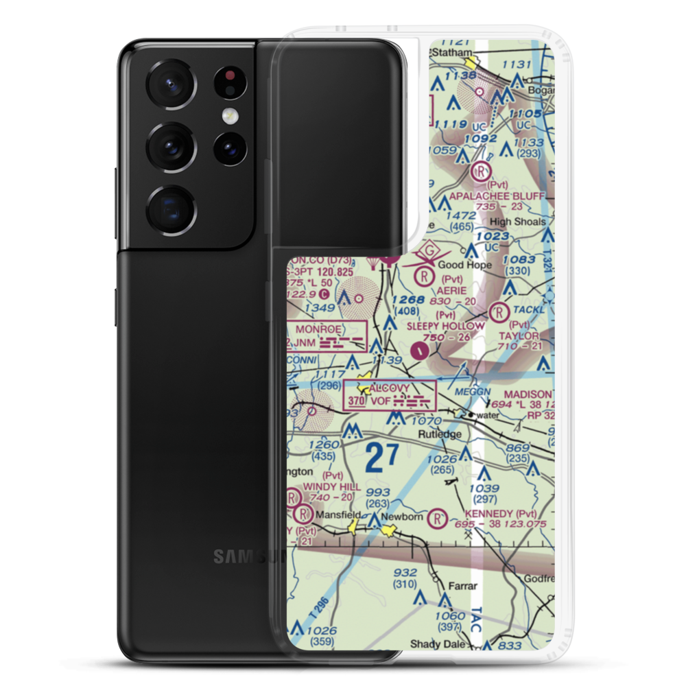Sleepy Hollow Airport (18GA) VFR Sectional Samsung Case Samsung Galaxy S21 Ultra model shown