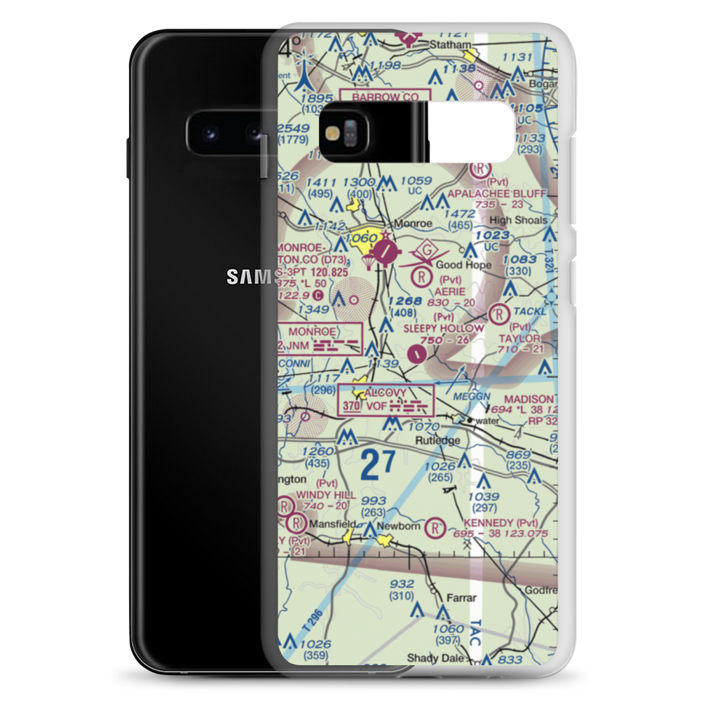 Sleepy Hollow Airport (18GA) VFR Sectional Samsung Case Samsung Galaxy S10+ model shown