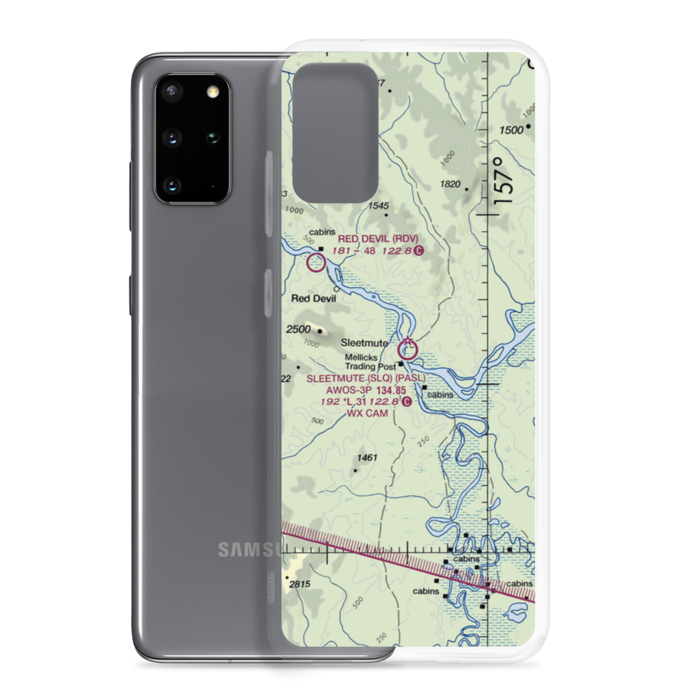 Sleetmute Airport (SLQ) VFR Sectional Samsung Case Samsung Galaxy S20 Plus model shown