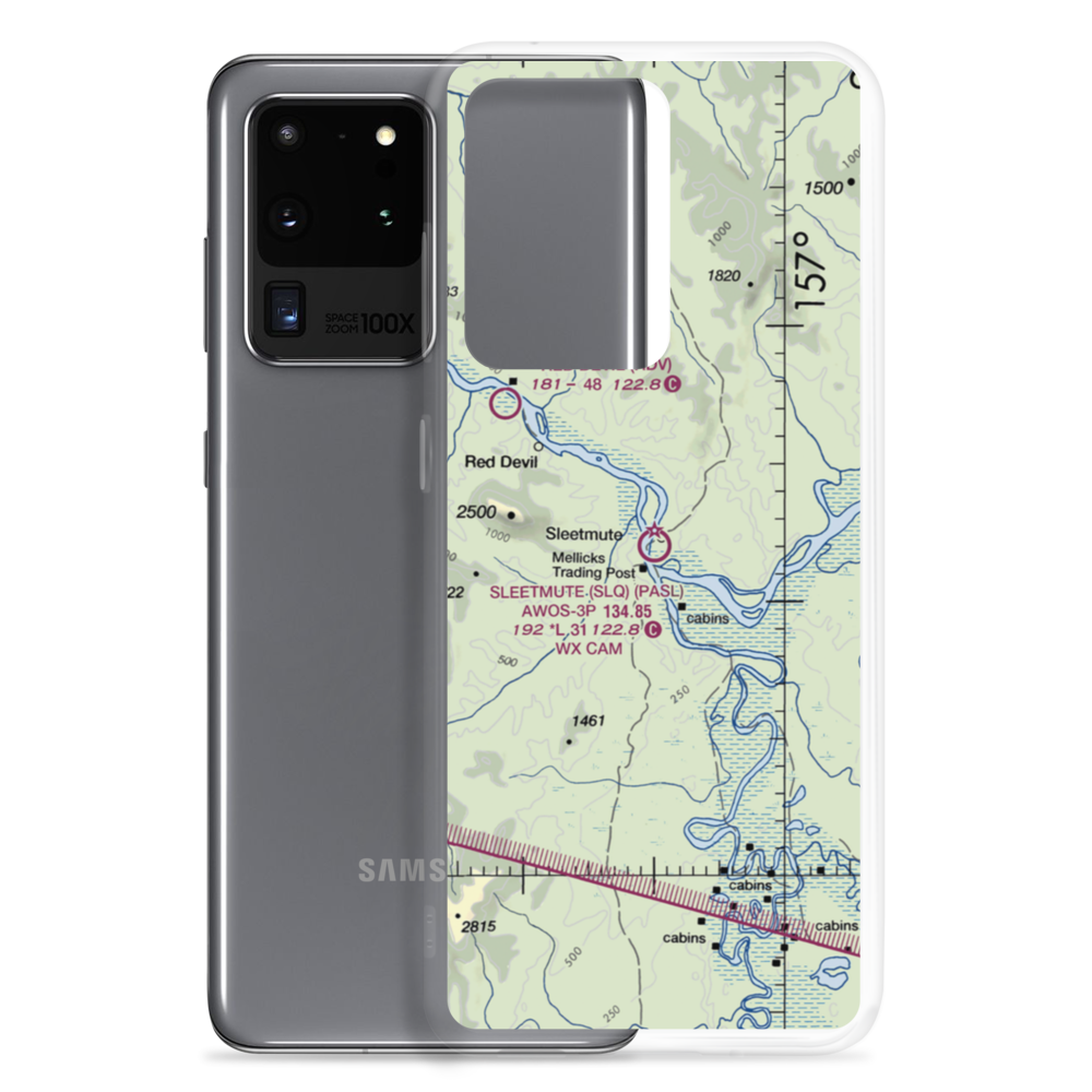 Sleetmute Airport (SLQ) VFR Sectional Samsung Case Samsung Galaxy S20 Ultra model shown