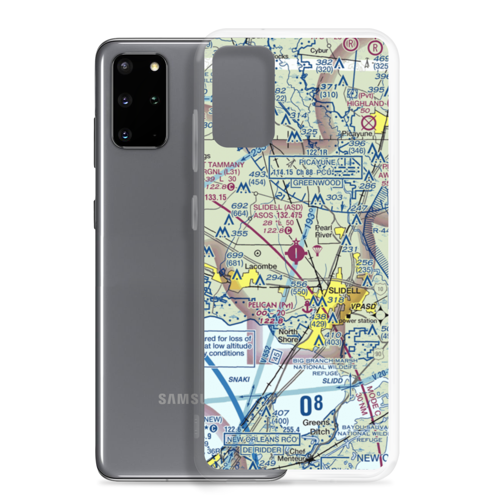Slidell Airport (ASD) VFR Sectional Samsung Case Samsung Galaxy S20 Plus model shown