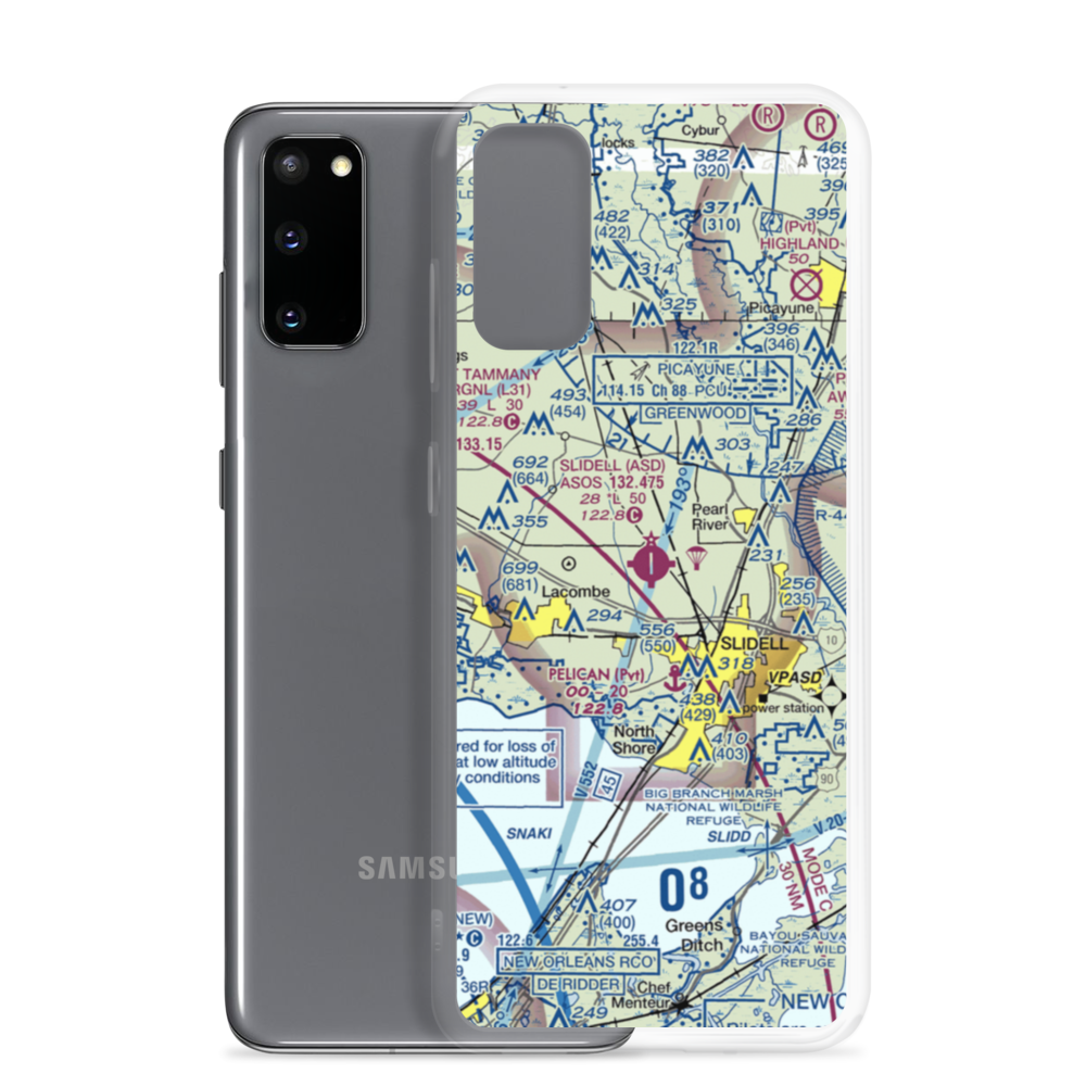 Slidell Airport (ASD) VFR Sectional Samsung Case Samsung Galaxy S20 model shown
