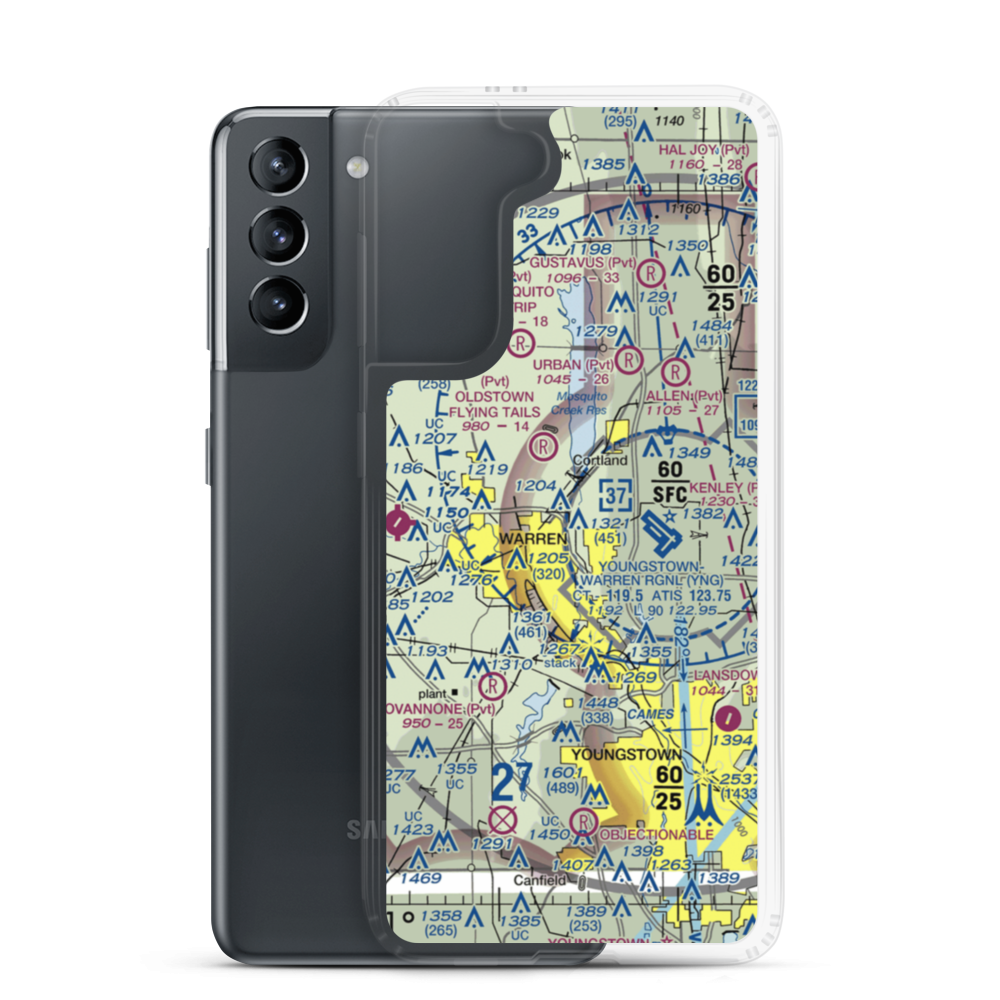 Sloas Airport (80OH) VFR Sectional Samsung Case Samsung Galaxy S21 model shown