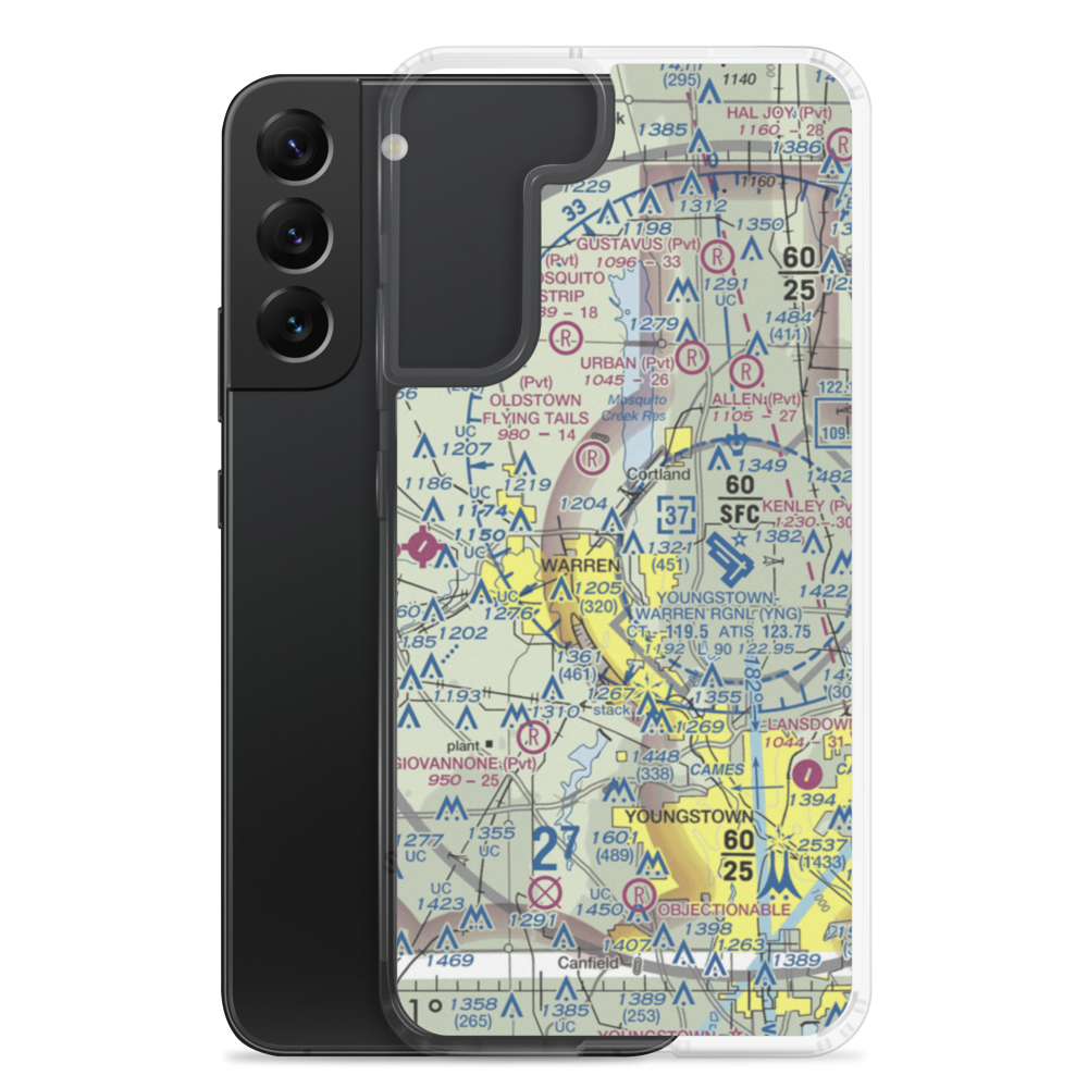 Sloas Airport (80OH) VFR Sectional Samsung Case Samsung Galaxy S22 Plus model shown
