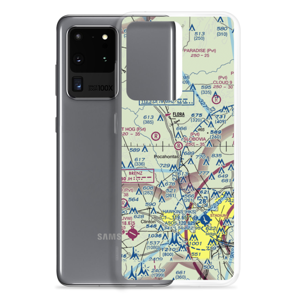 Slobovia Outernational Airport (MS71) VFR Sectional Samsung Case Samsung Galaxy S20 Ultra model shown