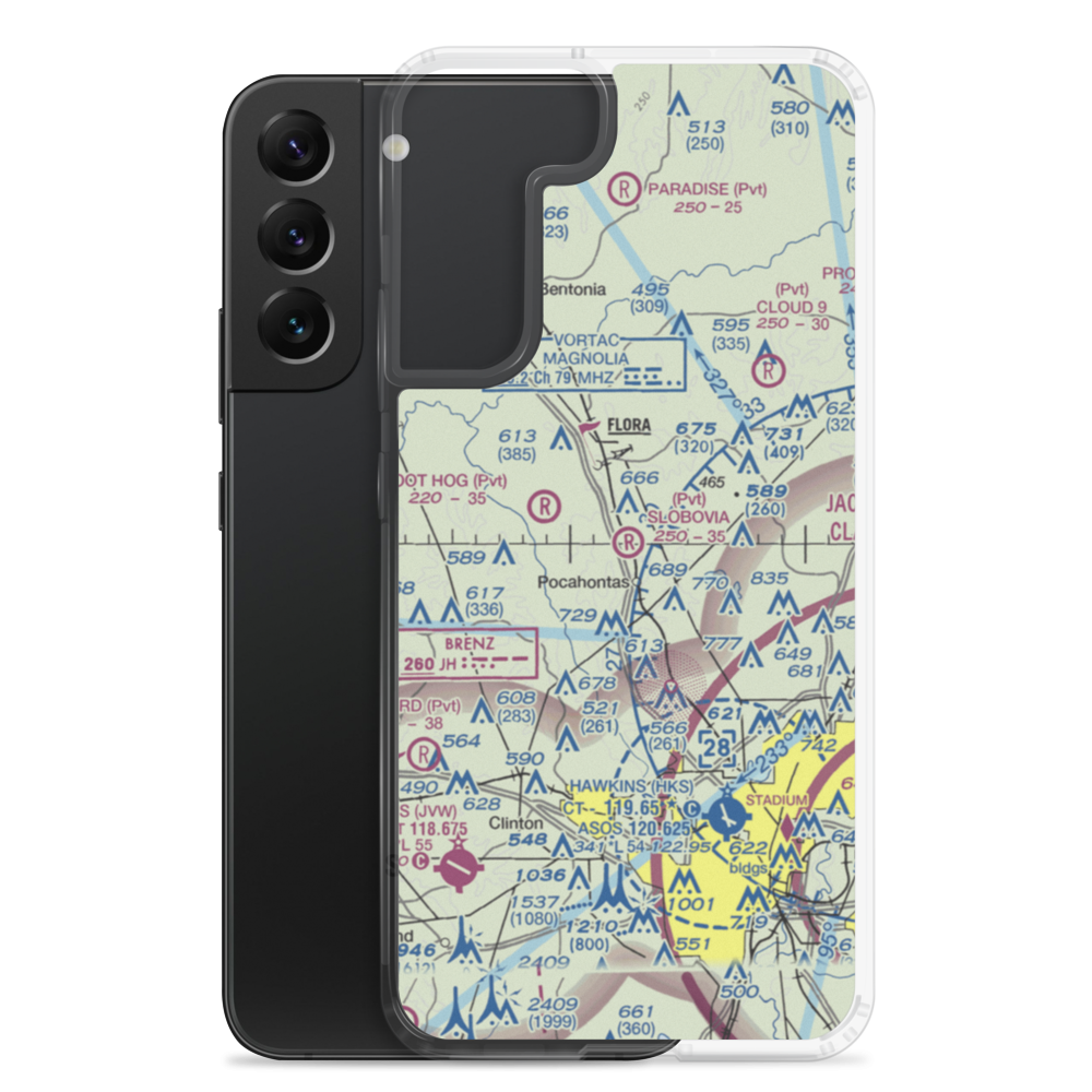 Slobovia Outernational Airport (MS71) VFR Sectional Samsung Case Samsung Galaxy S22 Plus model shown