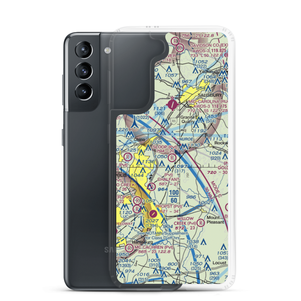Sloop Airport (41NC) VFR Sectional Samsung Case Samsung Galaxy S21 model shown