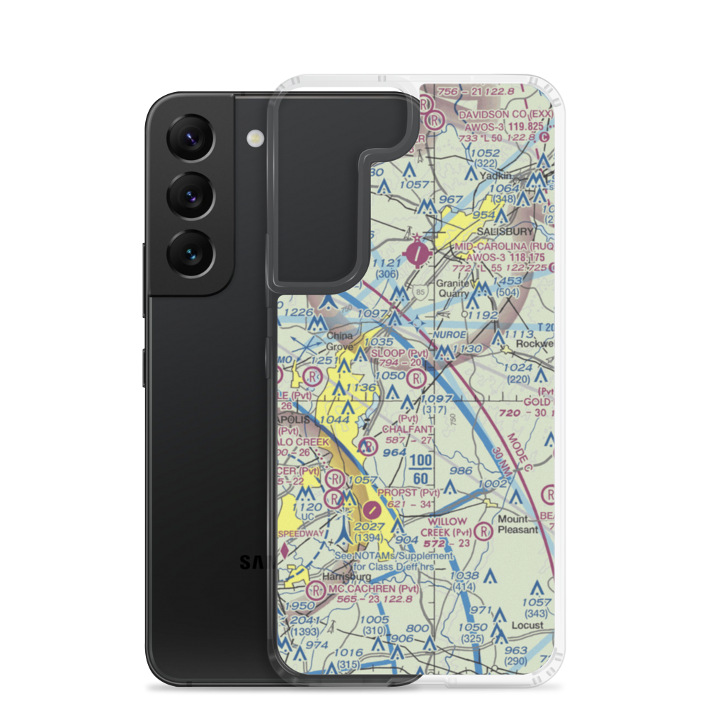 Sloop Airport (41NC) VFR Sectional Samsung Case Samsung Galaxy S22 model shown