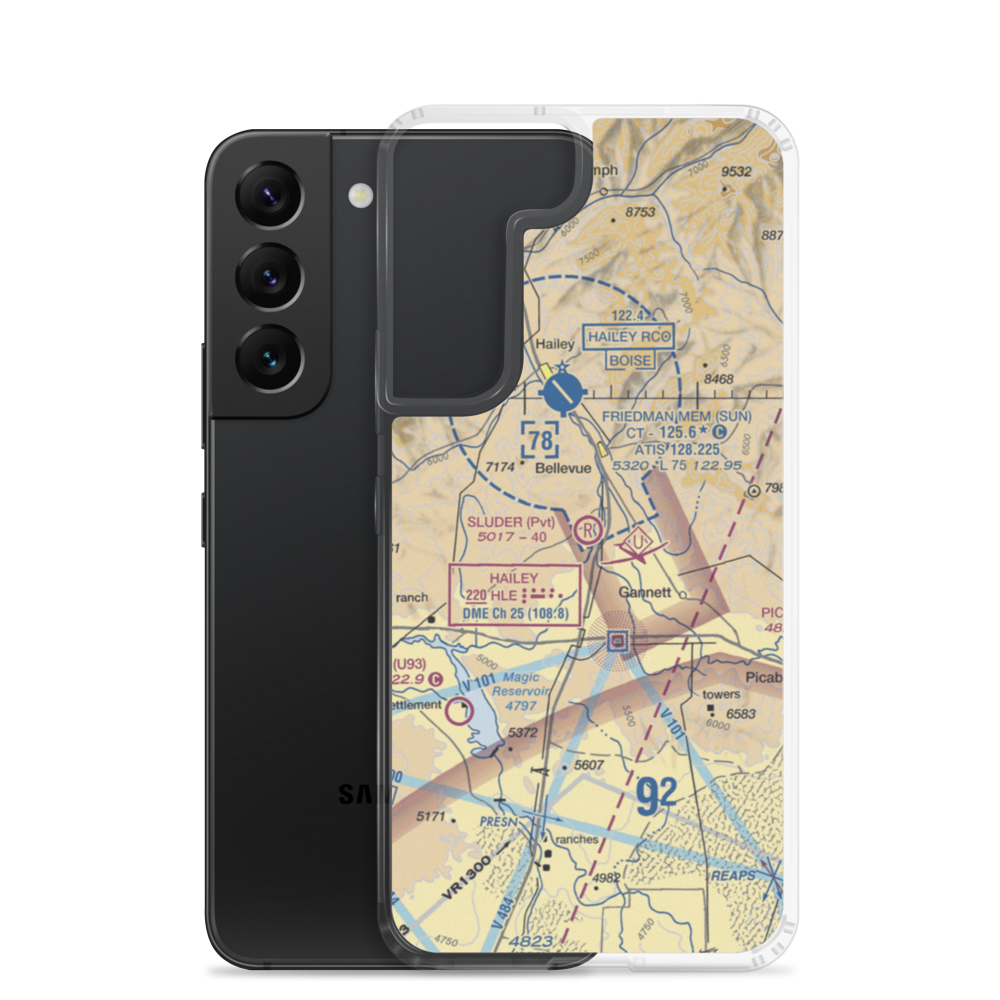 Sluder Airstrip (ID16) VFR Sectional Samsung Case Samsung Galaxy S22 model shown