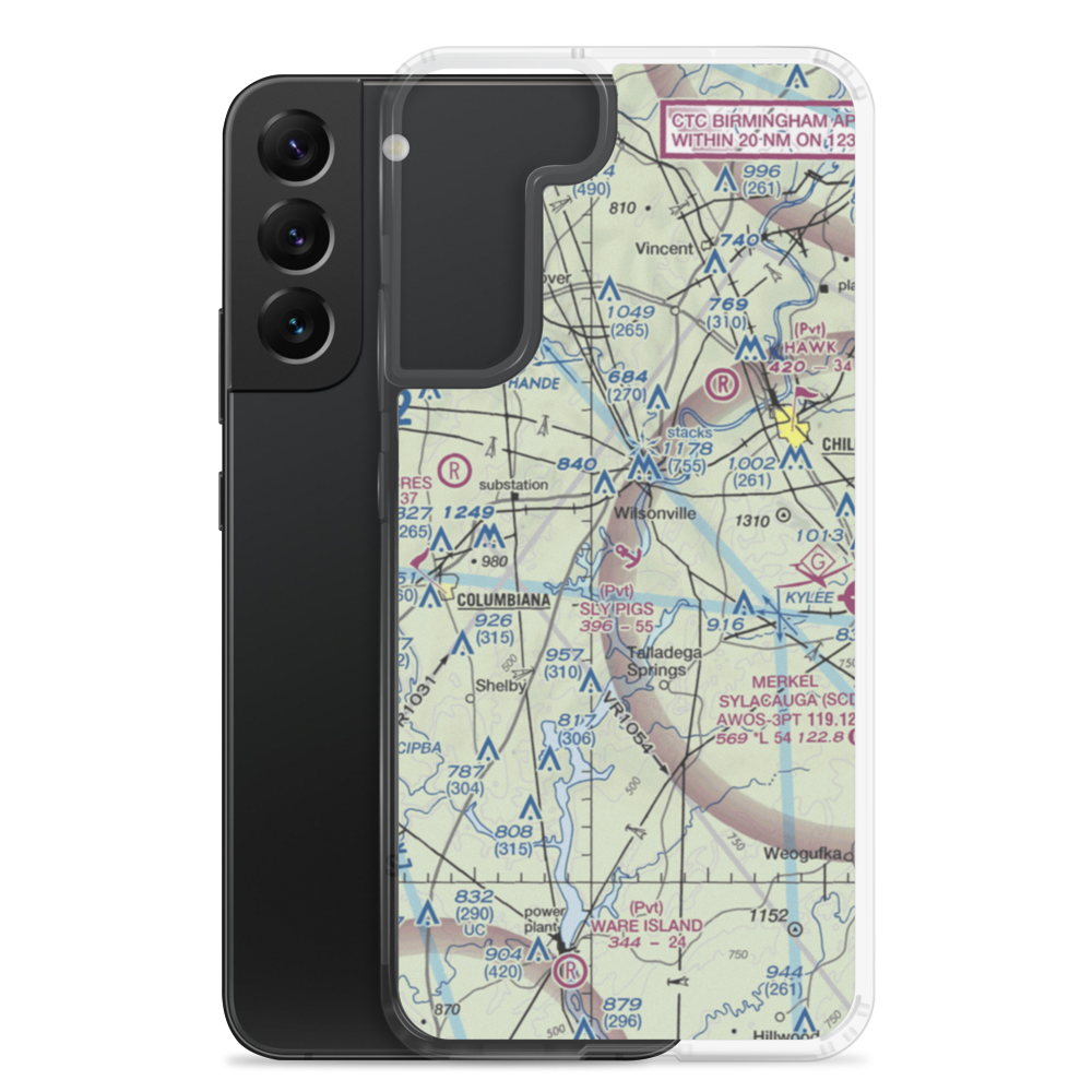 Sly Pig's Base Seaplane Base (46AL) VFR Sectional Samsung Case Samsung Galaxy S22 Plus model shown