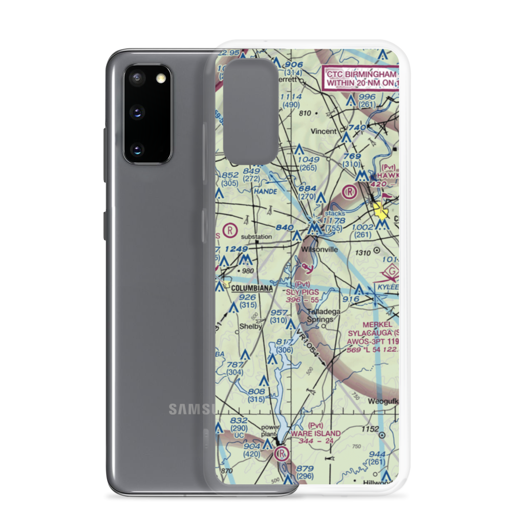 Sly Pig's Base Seaplane Base (46AL) VFR Sectional Samsung Case Samsung Galaxy S20 model shown